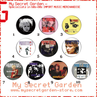 The Primitives - Crash, Stop Killing Me, Lovely Album Pinback Button Badge Set ( or Hair Ties / 4.4 cm Badge / Magnet / Keychain Set )